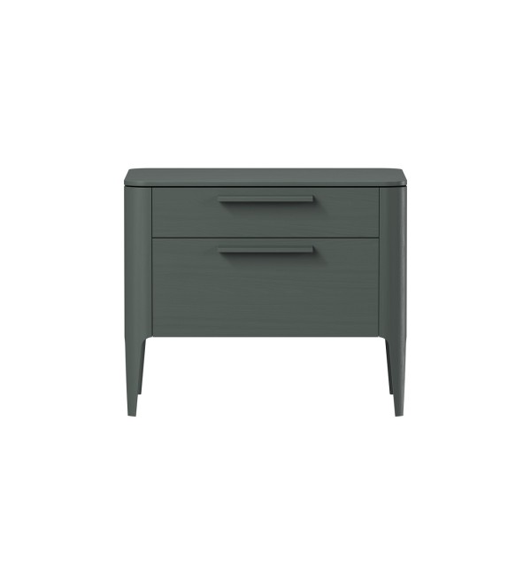 Тумба прикроватная Type oak 2 ящика ширина 60 см (темно-серый)