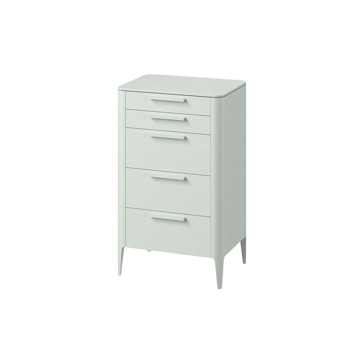 Комод Type oak высокий 5 ящиков (белый)