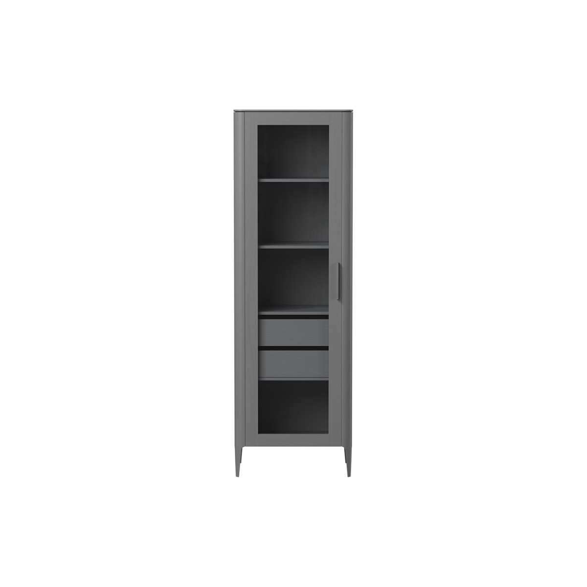 Витрина Type oak стеклянная высота 200 см L (серый)