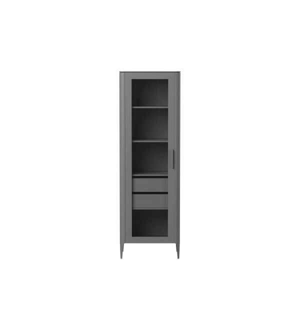 Витрина Type oak стеклянная высота 200 см L (серый)