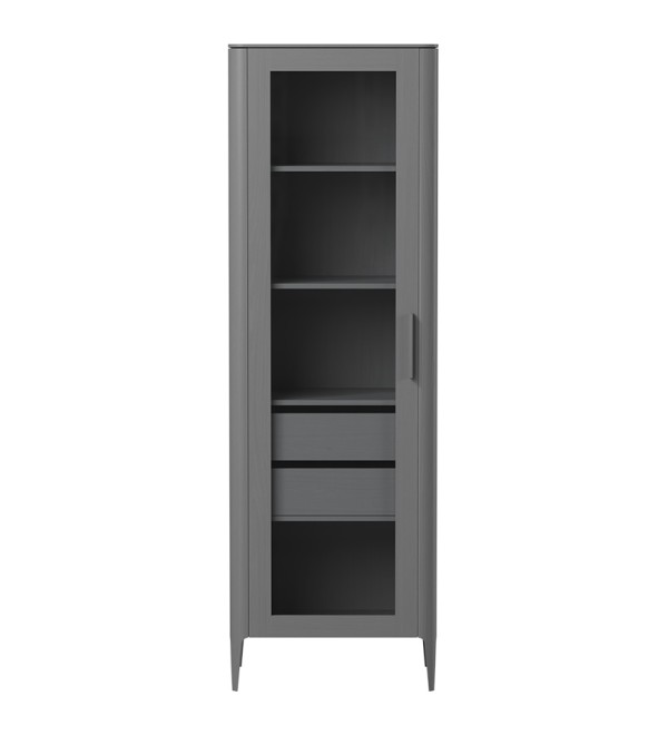 Витрина Type oak стеклянная высота 200 см L (серый)