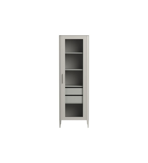 Витрина Type oak стеклянная высота 200 см R (серо-бежевый)