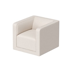 Кресло Cube (молочный, рогожка)