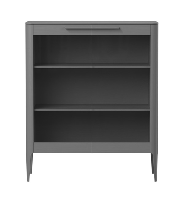 Витрина Type oak стеклянная высота 120 см (серый)