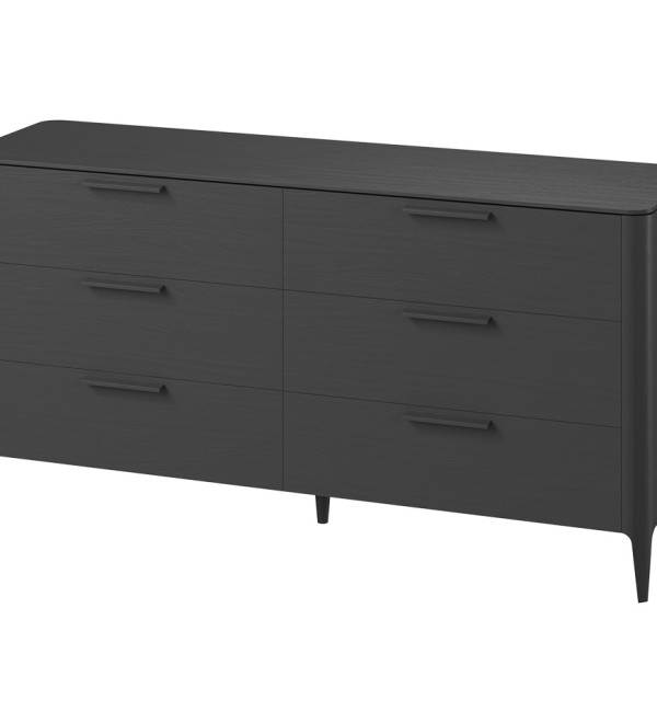 Комод Type oak 6 ящиков ширина 170 см (черный)