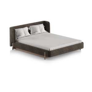 Кровать Basic спальное место 160*200 см (коричневый, рогожка)