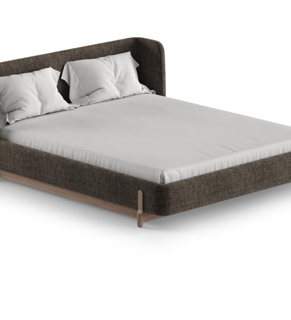 Кровать Basic спальное место 160*200 см (коричневый, рогожка)