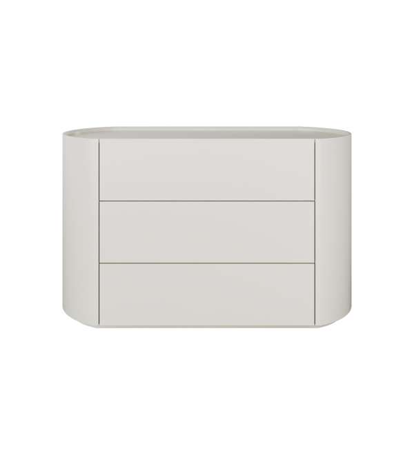 Комод Lagom 3 ящика ширина 120 см (молочный)