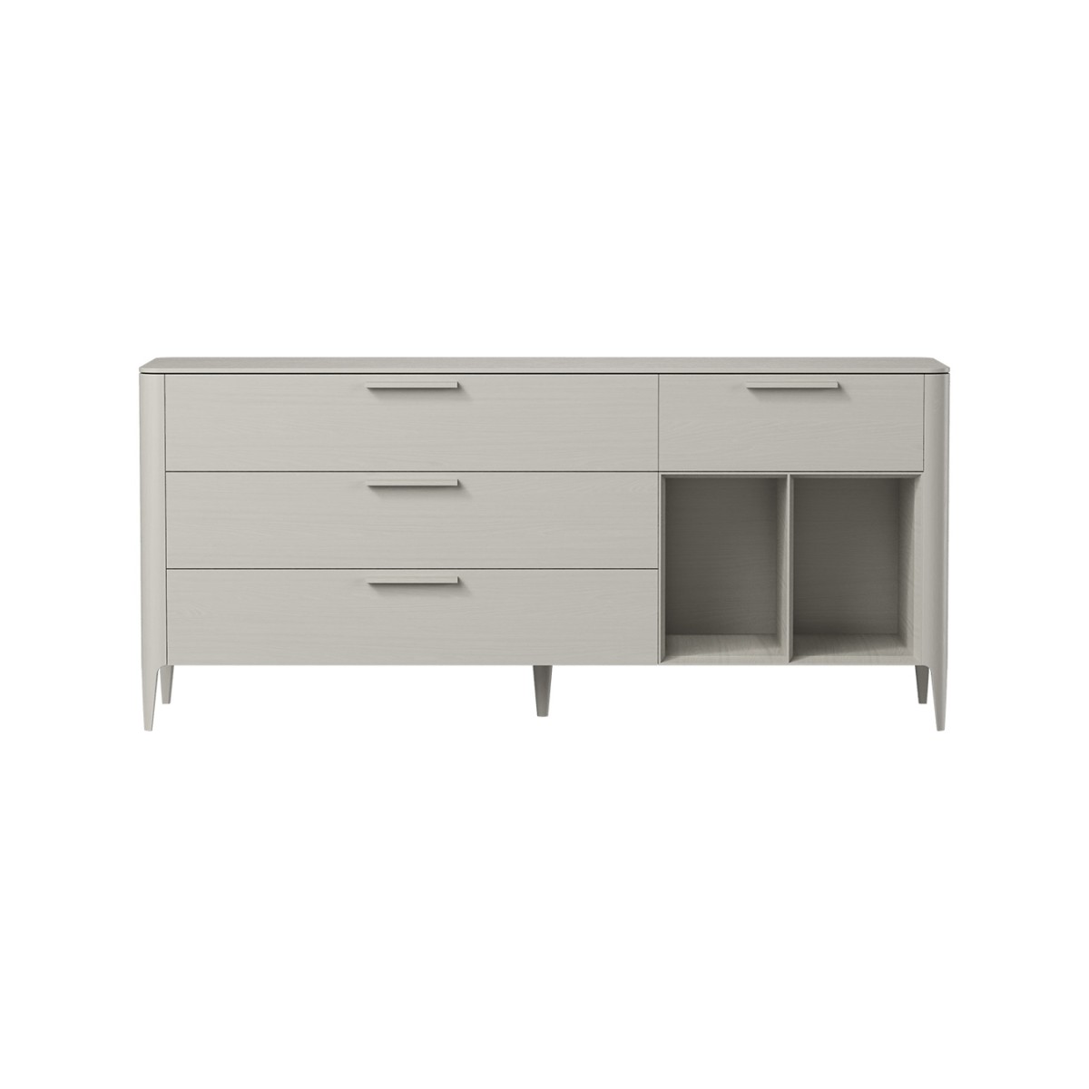 Тумба Type oak 4 ящика 2 полки ширина 180 см (серо-бежевый)
