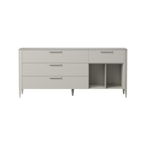 Тумба Type oak 4 ящика 2 полки ширина 180 см (серо-бежевый)