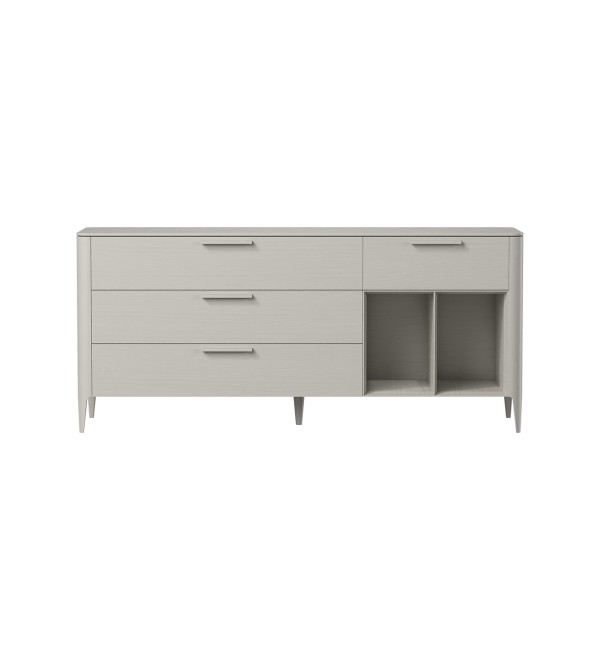 Тумба Type oak 4 ящика 2 полки ширина 180 см (серо-бежевый)