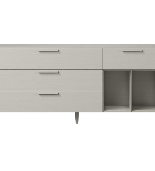 Тумба Type oak 4 ящика 2 полки ширина 180 см (серо-бежевый)