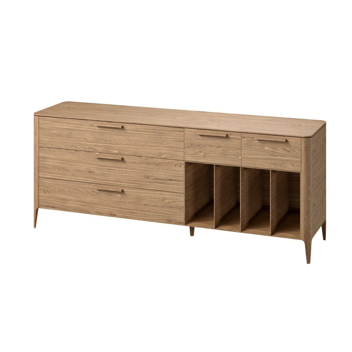 Тумба Type oak 5 ящиков 4 полки ширина 200 см (натуральный дуб)