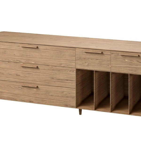 Тумба Type oak 5 ящиков 4 полки ширина 200 см (натуральный дуб)