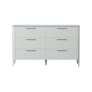 Комод Type oak 6 ящиков ширина 140 см (светло-серый)
