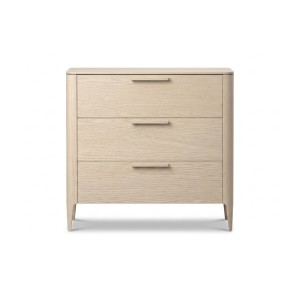 Комод Type oak 3 ящика ширина 90 см (беленый дуб)