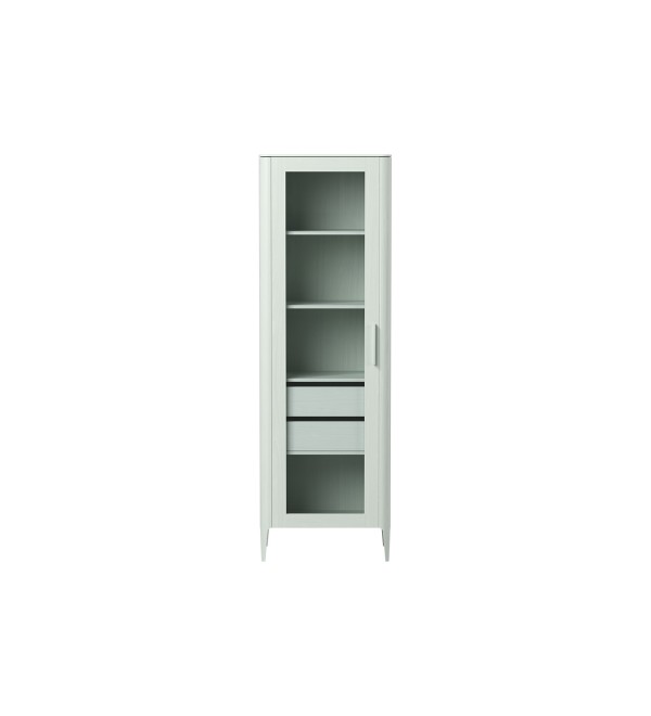Витрина Type oak стеклянная высота 200 см L (белый)