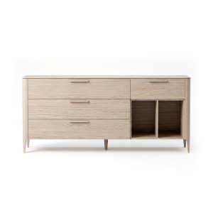 Тумба Type oak 4 ящика 2 полки ширина 180 см (беленый дуб)