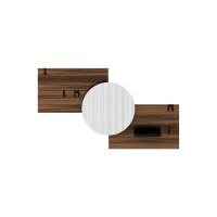 Вешалка Stripe M горизонтальная с зеркалом D 60 см (орех)