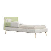 Кровать подростковая Soft (бежевый/зеленый) 90*200 см