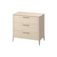 Комод Type oak 3 ящика ширина 90 см (беленый дуб)