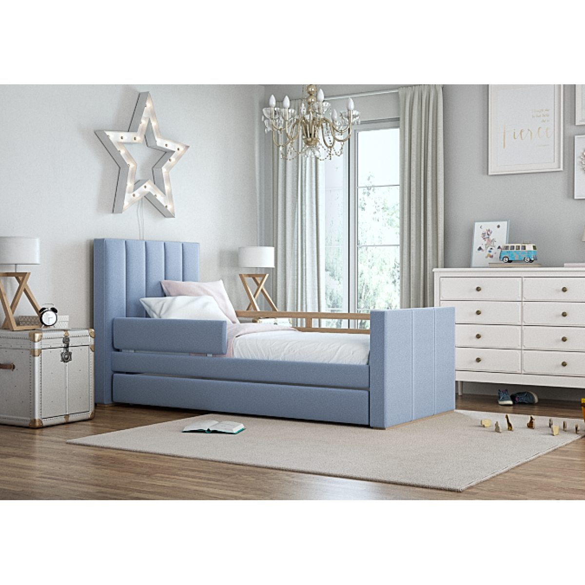 Кровать подростковая Cosy спальное место 90*200 см (голубой)