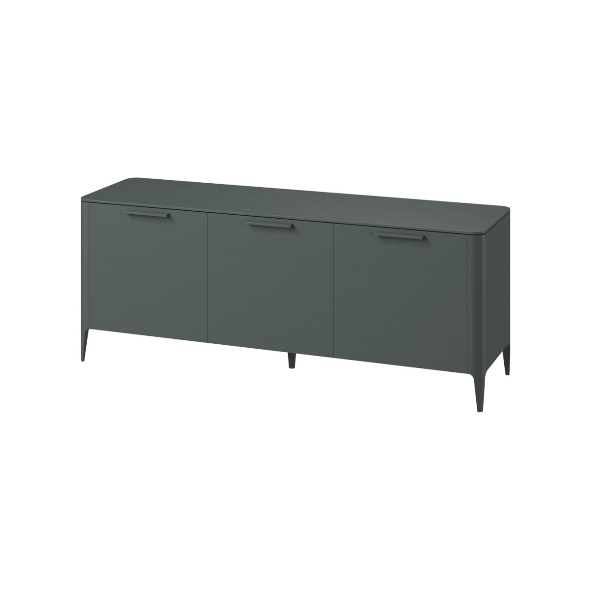 Тумба Type oak 3 двери ширина 180 см (темно-серый)