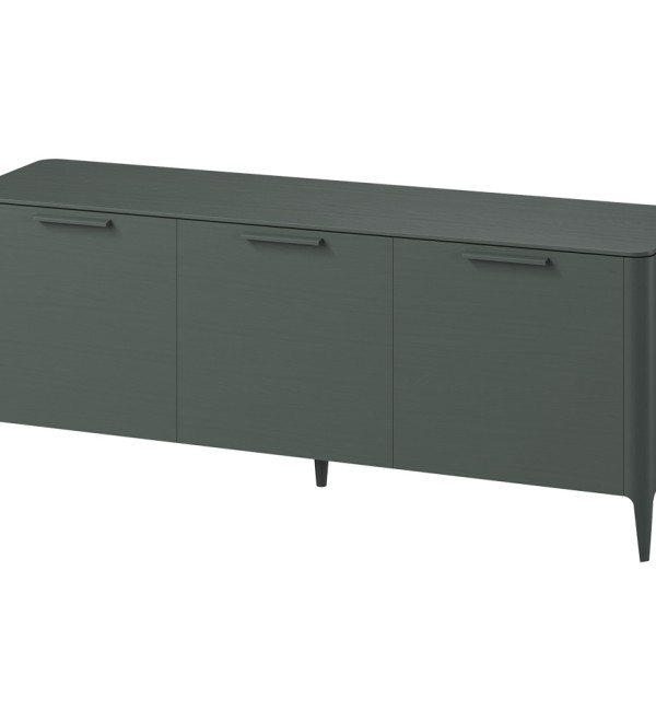 Тумба Type oak 3 двери ширина 180 см (темно-серый)
