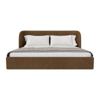 Кровать двуспальная Classic 200 см (коричневый, рогожка)
