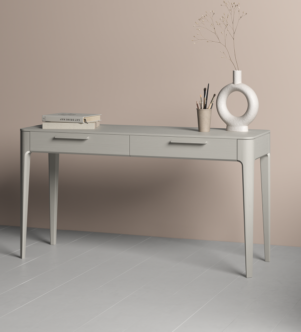 Консоль Type oak 2 ящика ширина 140 см (серо-бежевый)