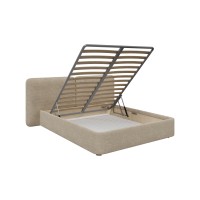 Кровать двуспальная Hub Soft 160 см (молочный, букле)