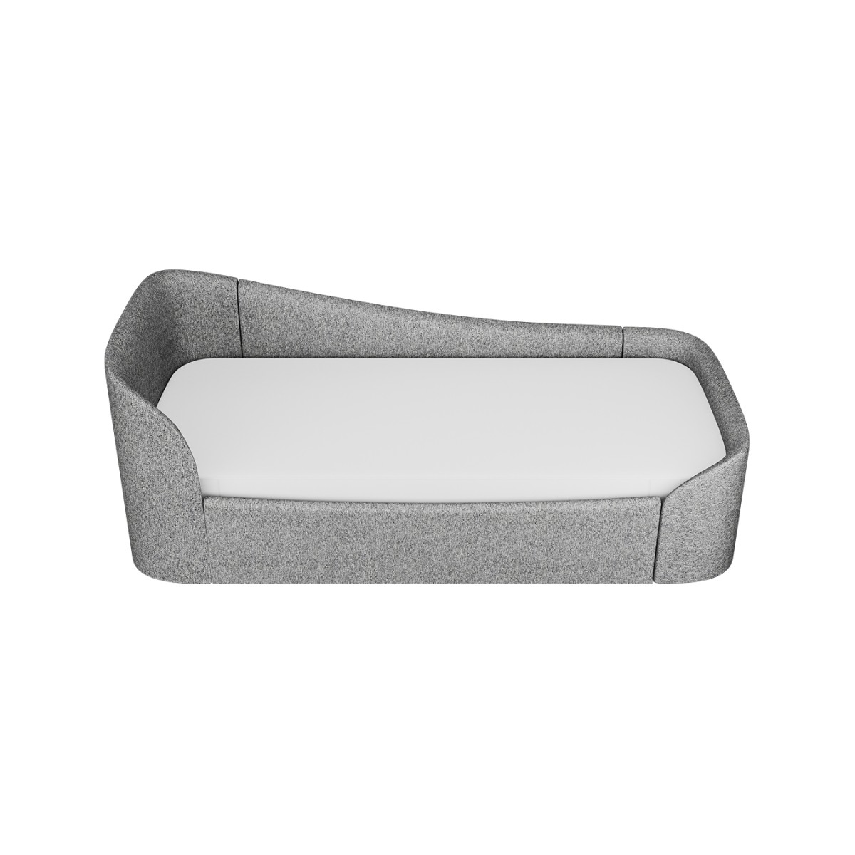 Диван-кровать KIDI Soft с низким изножьем 90*200 см R (серый, рогожка)