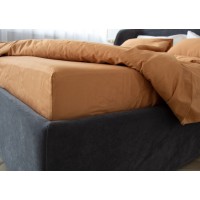 Простынь на резинке для кровати 120*200 см (мокко, сатин)
