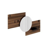 Вешалка Stripe M горизонтальная с зеркалом D 60 см (орех)