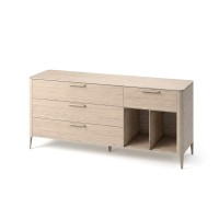 Тумба Type oak 4 ящика 2 полки ширина 180 см (беленый дуб)