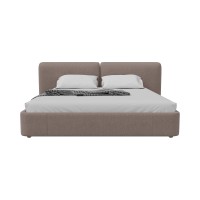 Кровать двуспальная Hub Soft 200 см (капучино, твид)