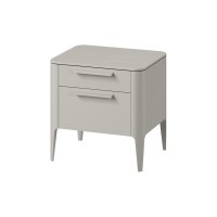 Тумба прикроватная Type oak 2 ящика ширина 50 см (серо-бежевый)