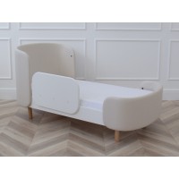 Кровать KIDI Soft для детей от 2 до 4 лет (молочный, экокожа)