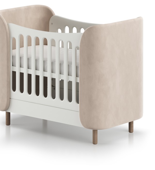 Кроватка KIDI Soft mini cпальное место 60*120 см (бежевый)