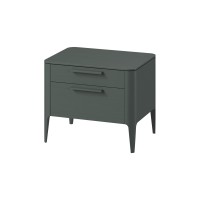 Тумба прикроватная Type oak 2 ящика ширина 60 см (темно-серый)