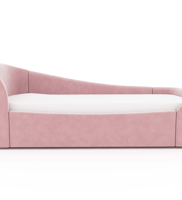 Диван-кровать KIDI Soft с низким изножьем 90*200 см R антивандальная ткань (розовый)
