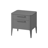 Тумба прикроватная Type oak 2 ящика ширина 50 см (серый)