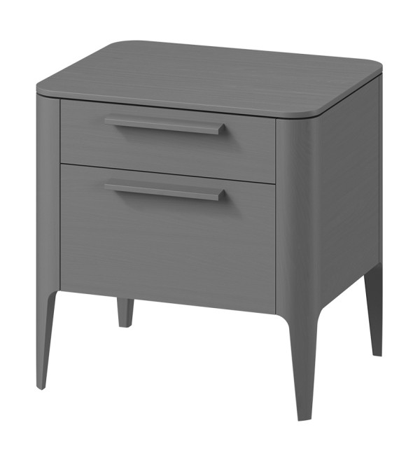 Тумба прикроватная Type oak 2 ящика ширина 50 см (серый)