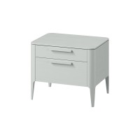 Тумба прикроватная Type oak 2 ящика ширина 60 см (светло-серый)