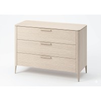 Комод Type oak 3 ящика ширина 120 см (беленый дуб)