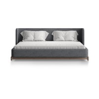 Кровать Basic спальное место 180*200 см (серый, рогожка)