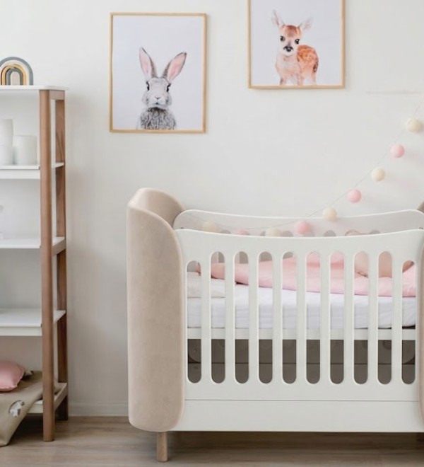 Кроватка KIDI Soft mini cпальное место 60*120 см (бежевый)