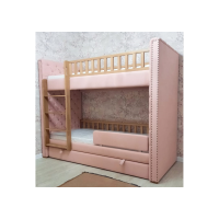 Кровать двухъярусная Elit soft (розовый)
