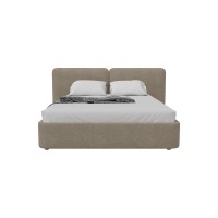 Кровать двуспальная Hub Soft 160 см (бежевый, букле)