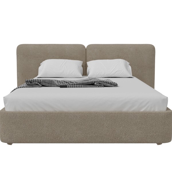 Кровать двуспальная Hub Soft 160 см (бежевый, букле)